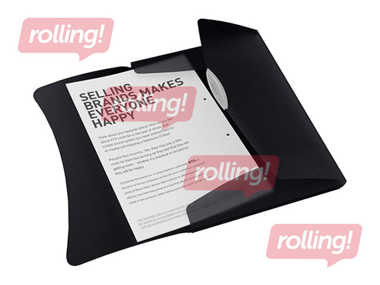 3-Flap Folder Esselte Vivida, A4, 150 sheets, translucent, black