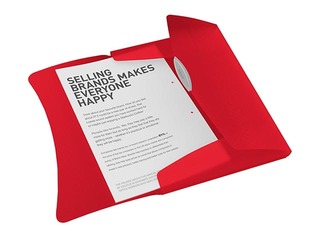 3-Flap Folder Esselte Vivida, A4, 150 sheets, translucent, red