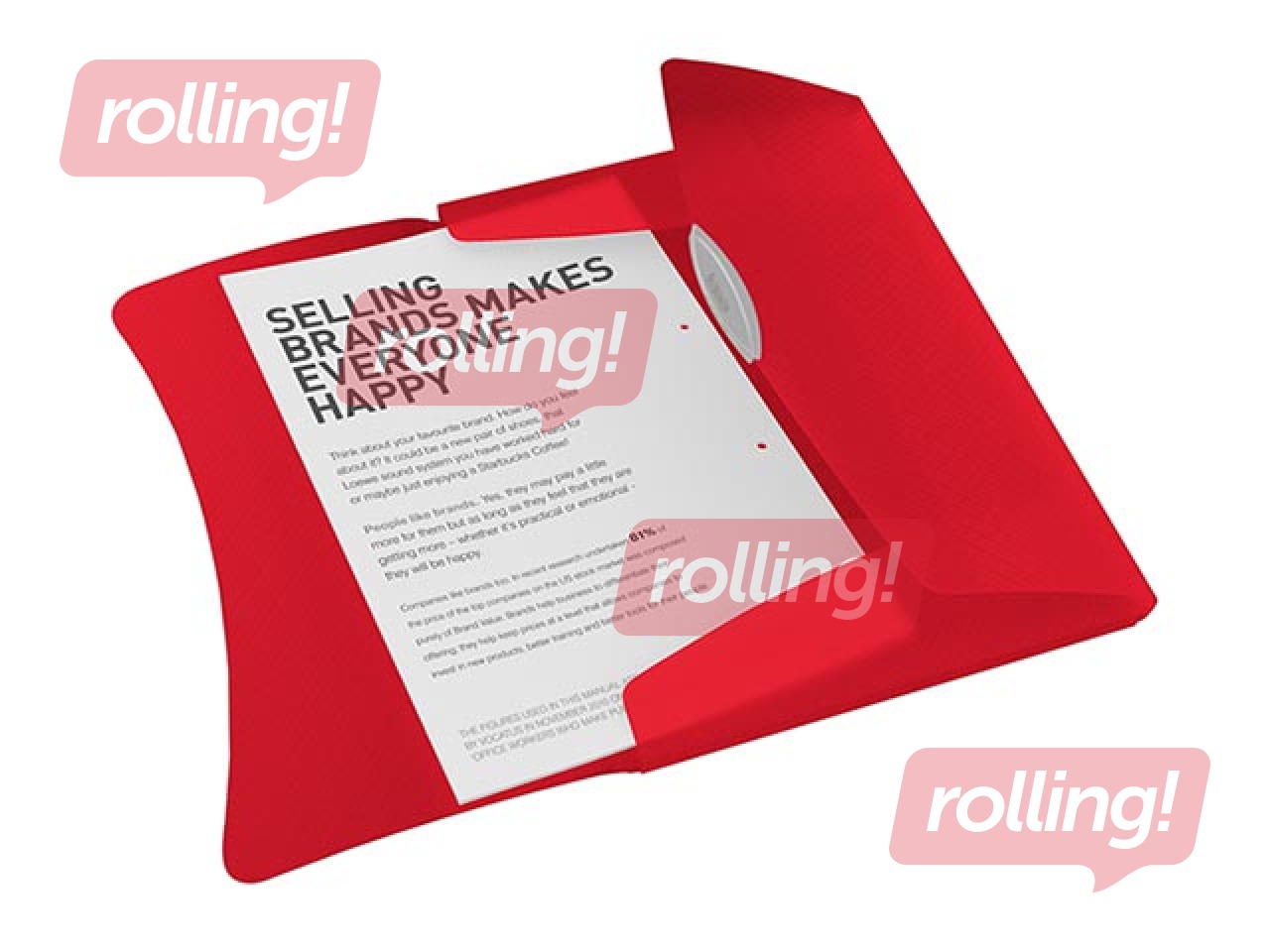 3-Flap Folder Esselte Vivida, A4, 150 sheets, translucent, red