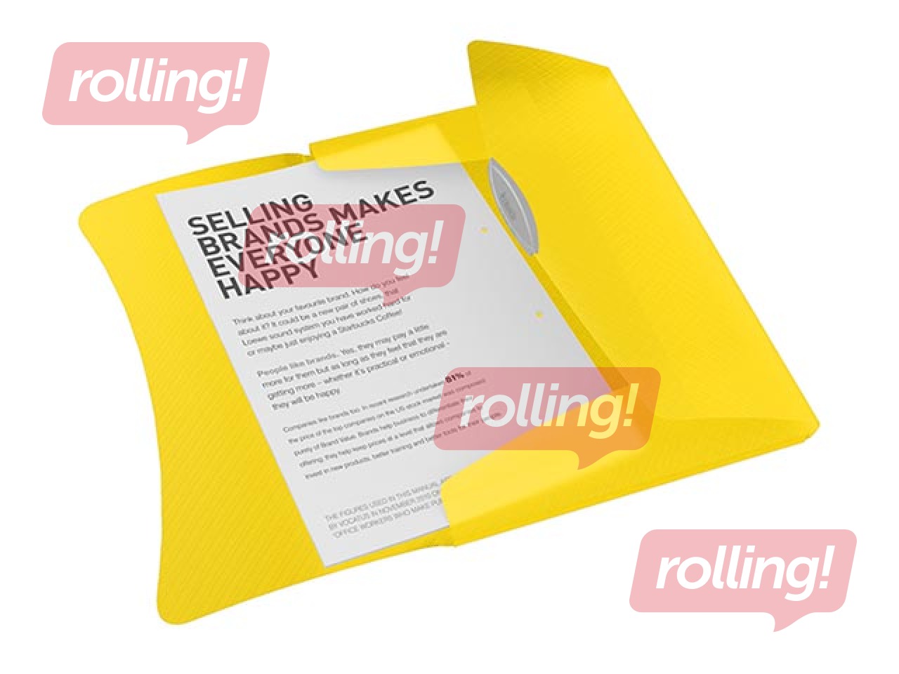 3-Flap Folder Esselte Vivida, A4, 150 sheets, translucent, yellow