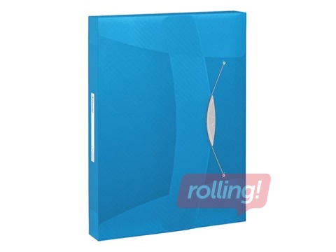 Box File Esselte Vivida, A4, 40 mm, translucent, blue