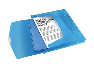 Box File Esselte Vivida, A4, 40 mm, translucent, blue