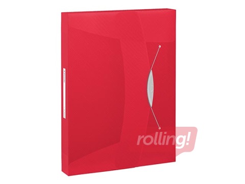 Box File Esselte Vivida, A4, 40 mm, translucent, red