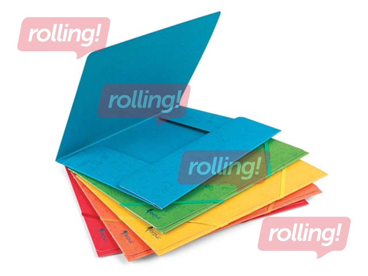 Kummipaeltega mapp Forpus, A4, kartong, roheline