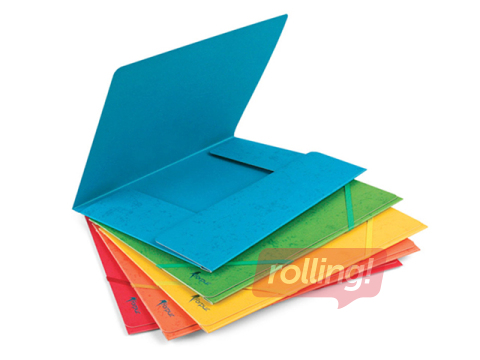 Folder with rubber Forpus, A4, cardboard, orange