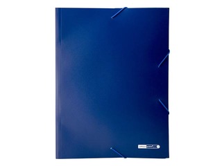 Folder with rubber Office Point, PP, blue