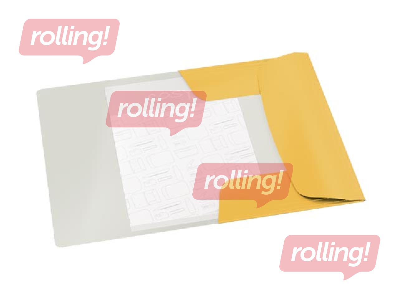 3 klapi ja kummidega kaust Leitz Cozy, A4, papp, kollane