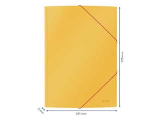 3 klapi ja kummidega kaust Leitz Cozy, A4, papp, kollane