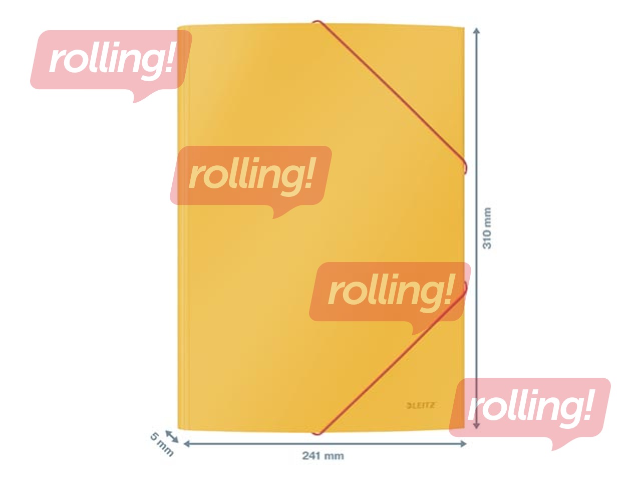 3 klapi ja kummidega kaust Leitz Cozy, A4, papp, kollane