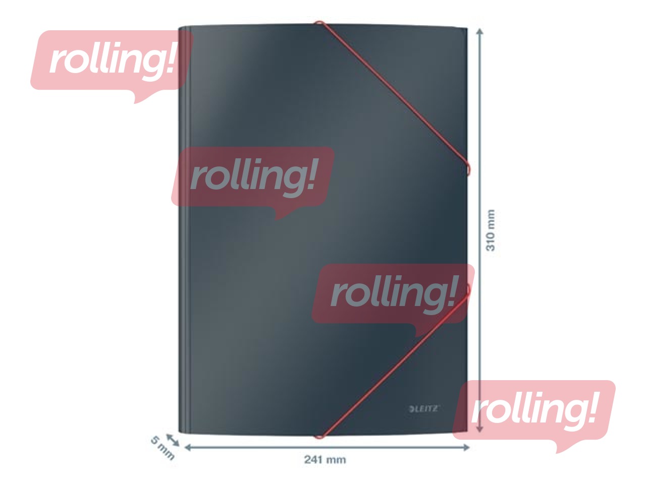 3 klapi ja kummidega kaust Leitz Cozy, A4, papp, hall 