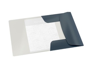 Папка с 3-мя клапанами и резинками Leitz Cosy, А4, картон, серая