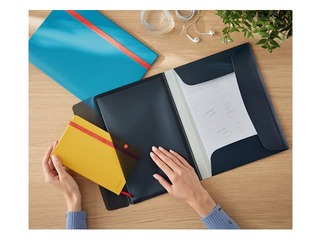 3 klapi ja kummidega kaust Leitz Cozy, A4, PP, hall