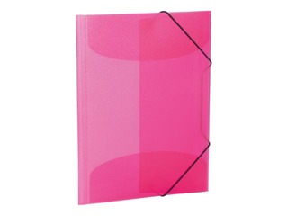 Folder with 3 flaps and rubbers Herma, A4, PP, pink