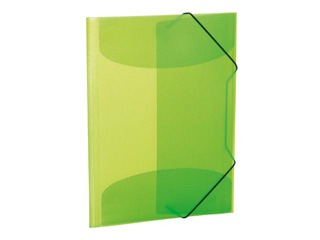 Folder with 3 flaps and rubbers Herma, A4, PP, light green