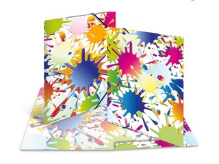 Elasticated folder A3 cardboard silks