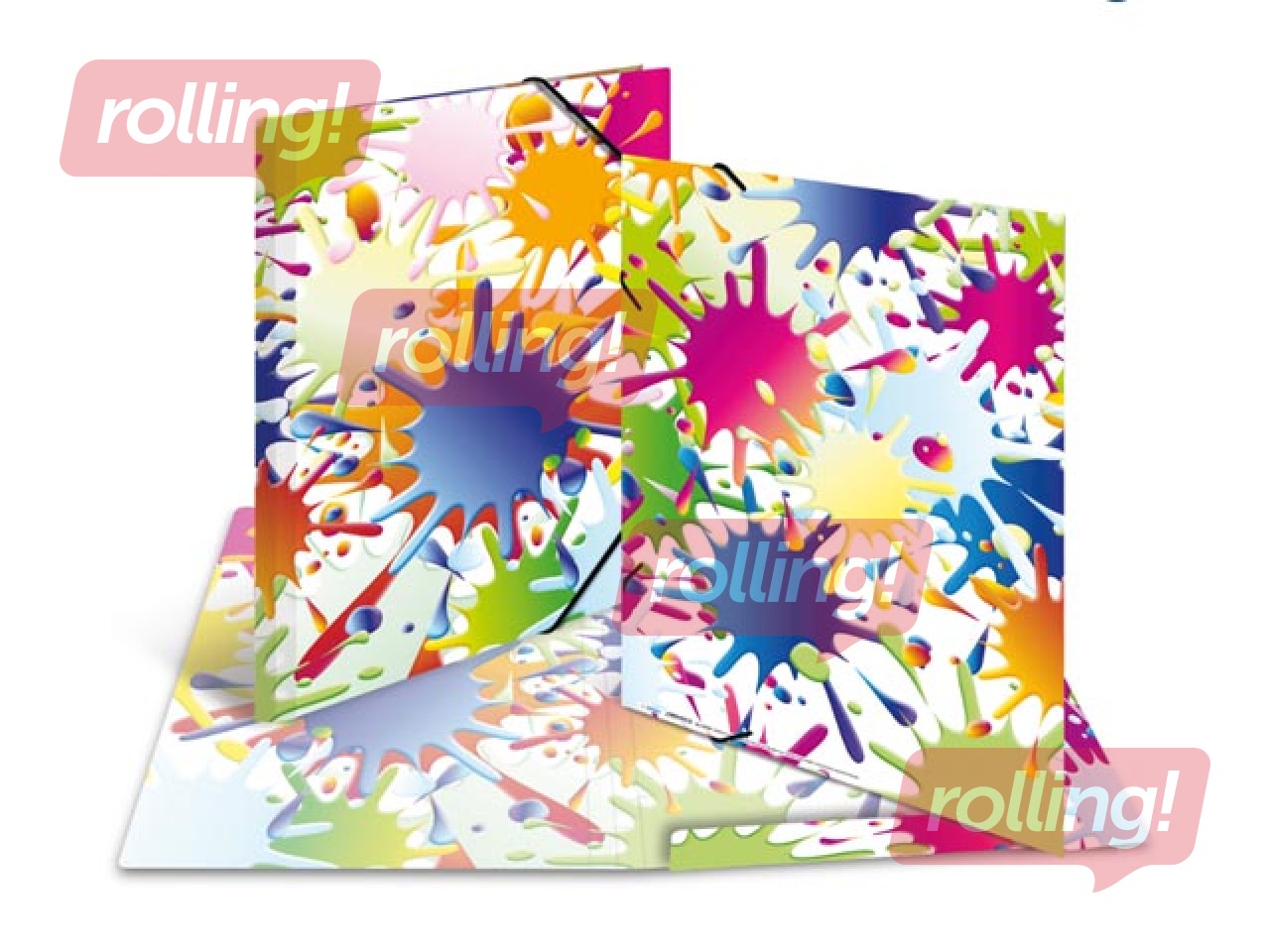 Elasticated folder A3 cardboard silks