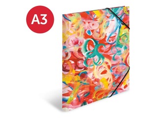 Elasticated folder A3 cardboard silks