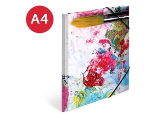 Elasticated folder A4 cardboard silks