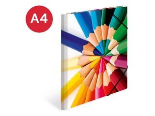 Elasticated folder A4 cardboard silks