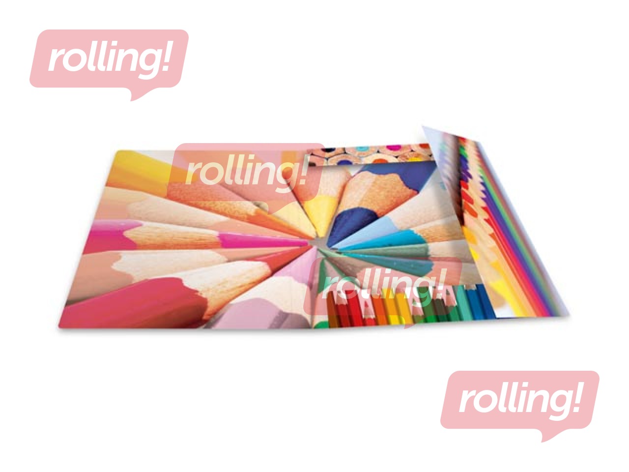 Elasticated folder A4 cardboard silks