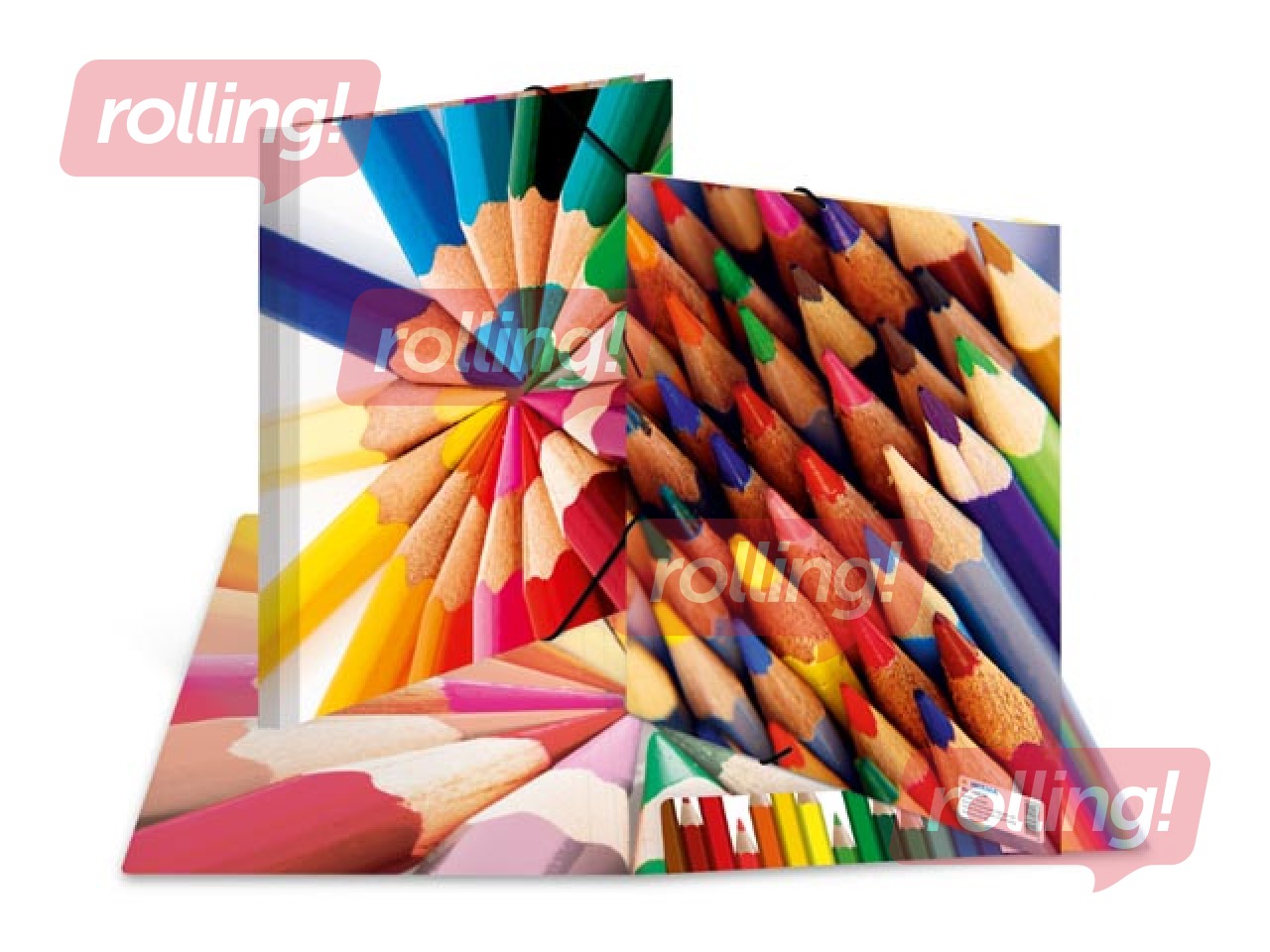 Elasticated folder A4 cardboard silks