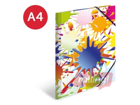 Elasticated folder A4 cardboard silks