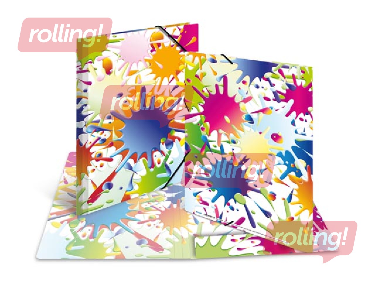 Elasticated folder A4 cardboard silks