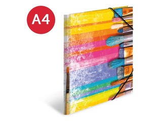 Elasticated folder A4 cardboard silks