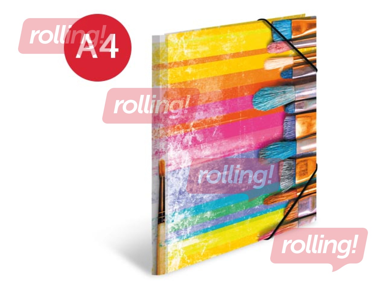 Kummiga kaust A4 ,kartong