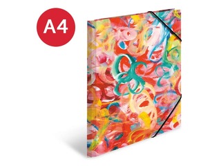 Elasticated folder A4 cardboard silks