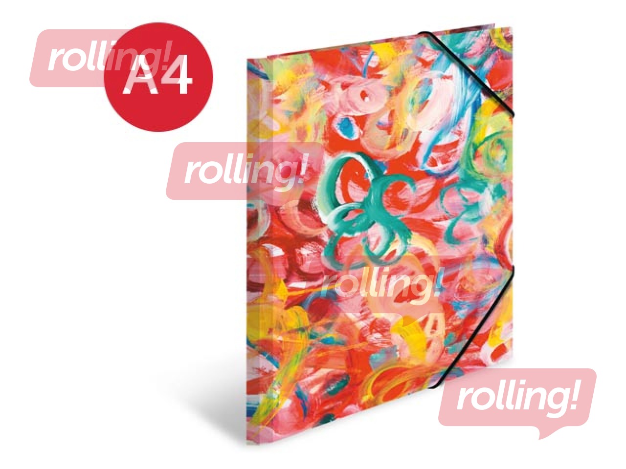 Elasticated folder A4 cardboard silks