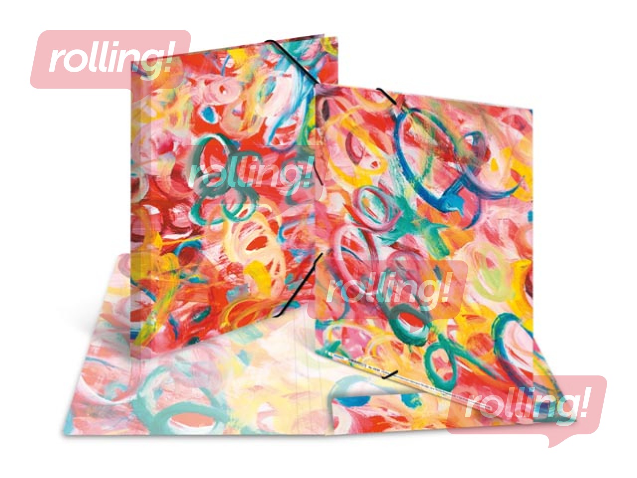 Elasticated folder A4 cardboard silks