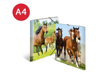 Папка с 3-мя клапанами и резинками Herma, A4, ПП