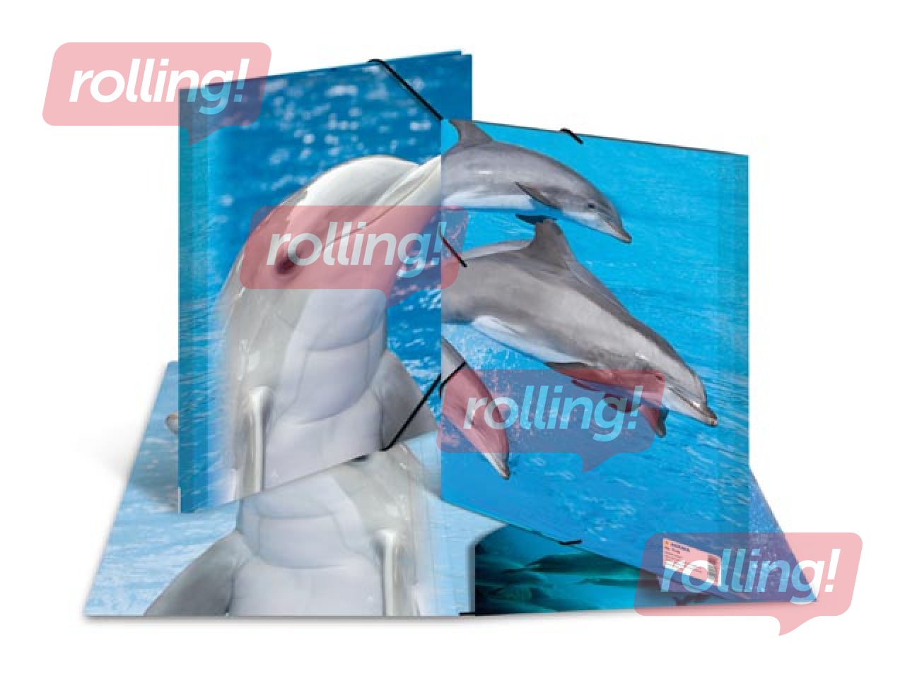 Kaust 3 klapi ja kummiga Herma, A4, PP