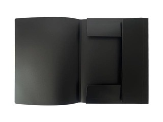 Plastic file with elastic Multi-S, A4, 1.9 сm, platicat, black