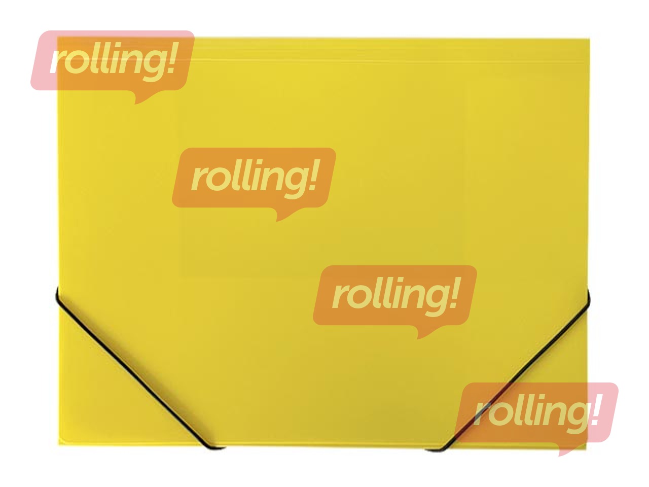 Mape ar gumiju Multi-S, A4, 1.9 cm, plastikāta, dzeltena