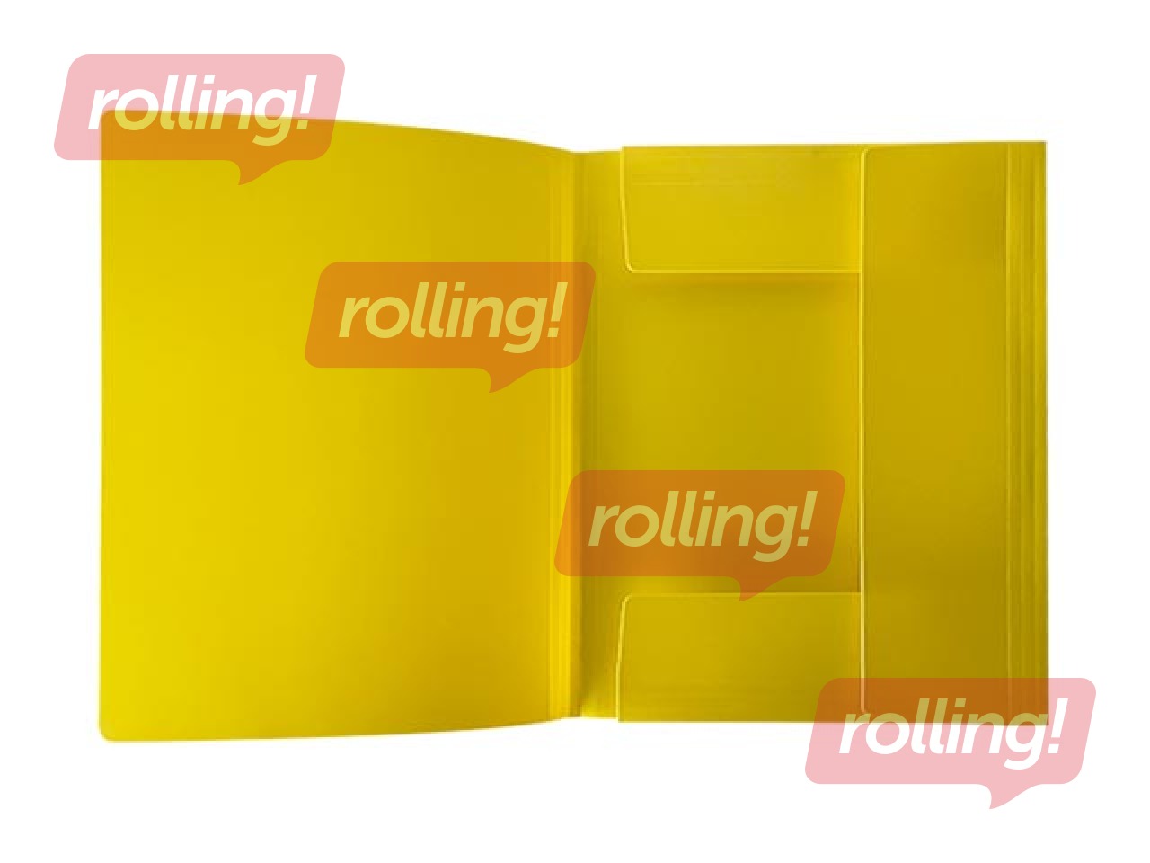 Plastic file with elastic Multi-S, A4, 1.9 сm, platicat, yellow