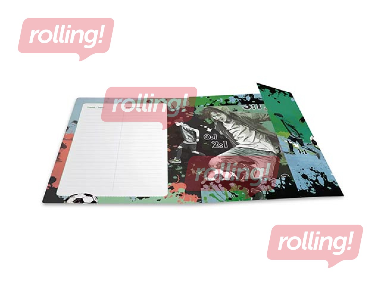 Mape ar gumiju Herma, A4, Street Soccer, kartona