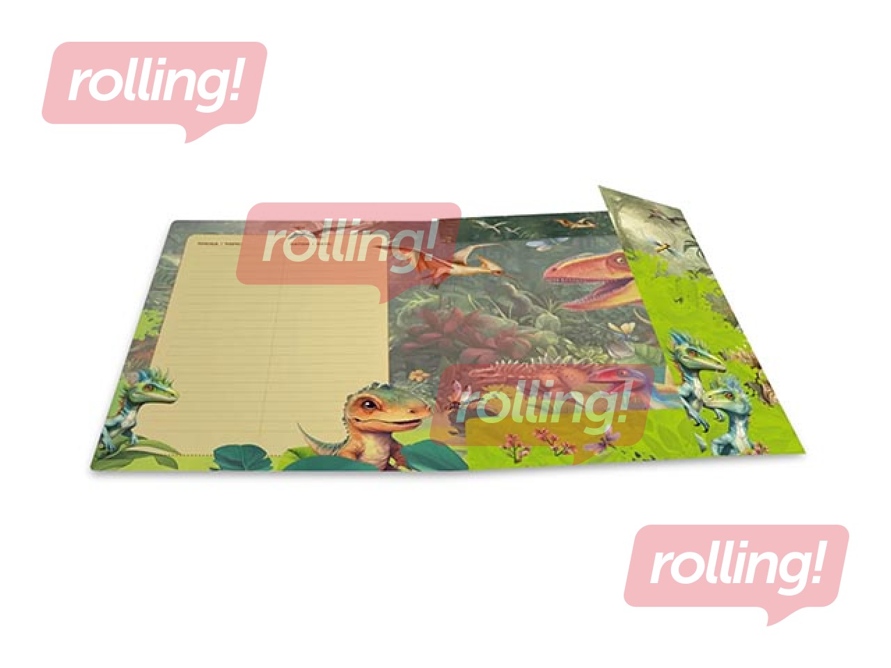 Elasticated folder Herma, A4, Dino World, cardboard