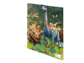 Elasticated folder Herma, A4, Dino World, cardboard