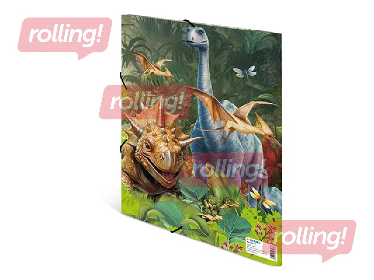 Elasticated folder Herma, A4, Dino World, cardboard