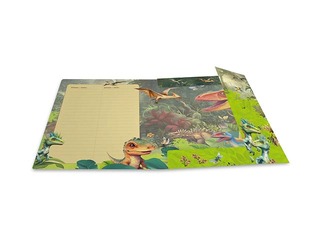 Kummiga kaust Herma, A4, Dino World, kartong