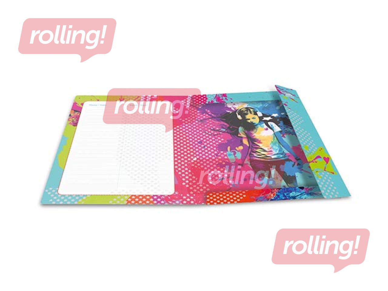 Elasticated folder Herma, A3, Music Girl, cardboard
