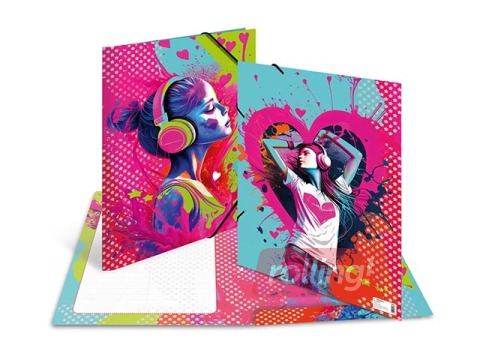 Kummiga kaust Herma, A3, Music Girl, kartong