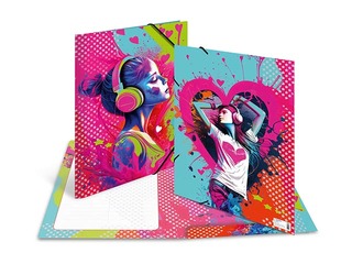 Kummiga kaust Herma, A3, Music Girl, kartong