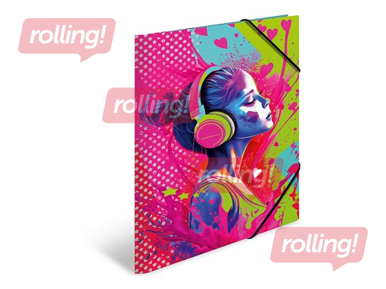 Kummiga kaust Herma, A3, Music Girl, kartong