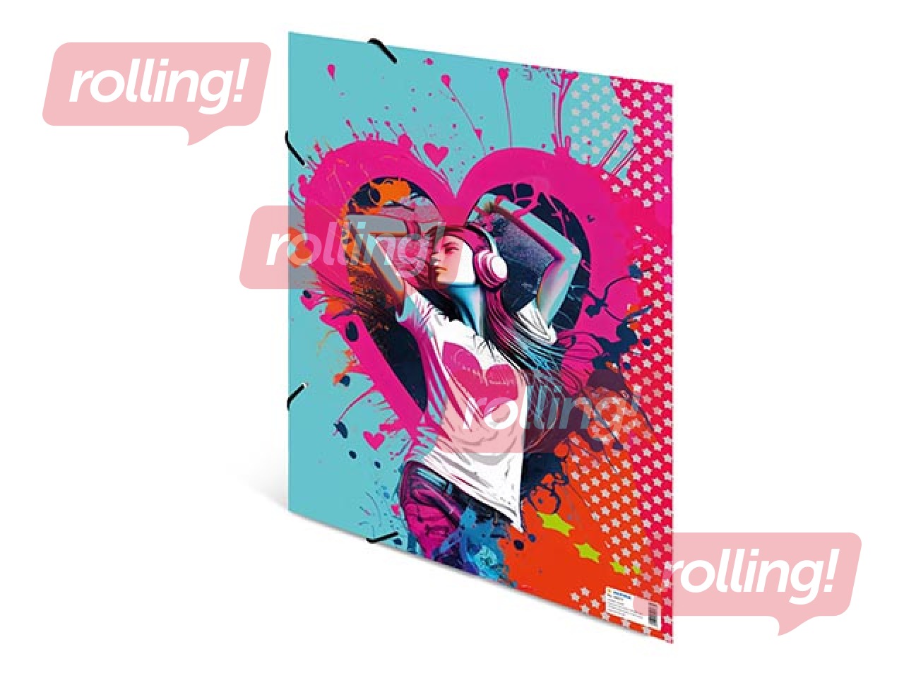 Kummiga kaust Herma, A3, Music Girl, kartong