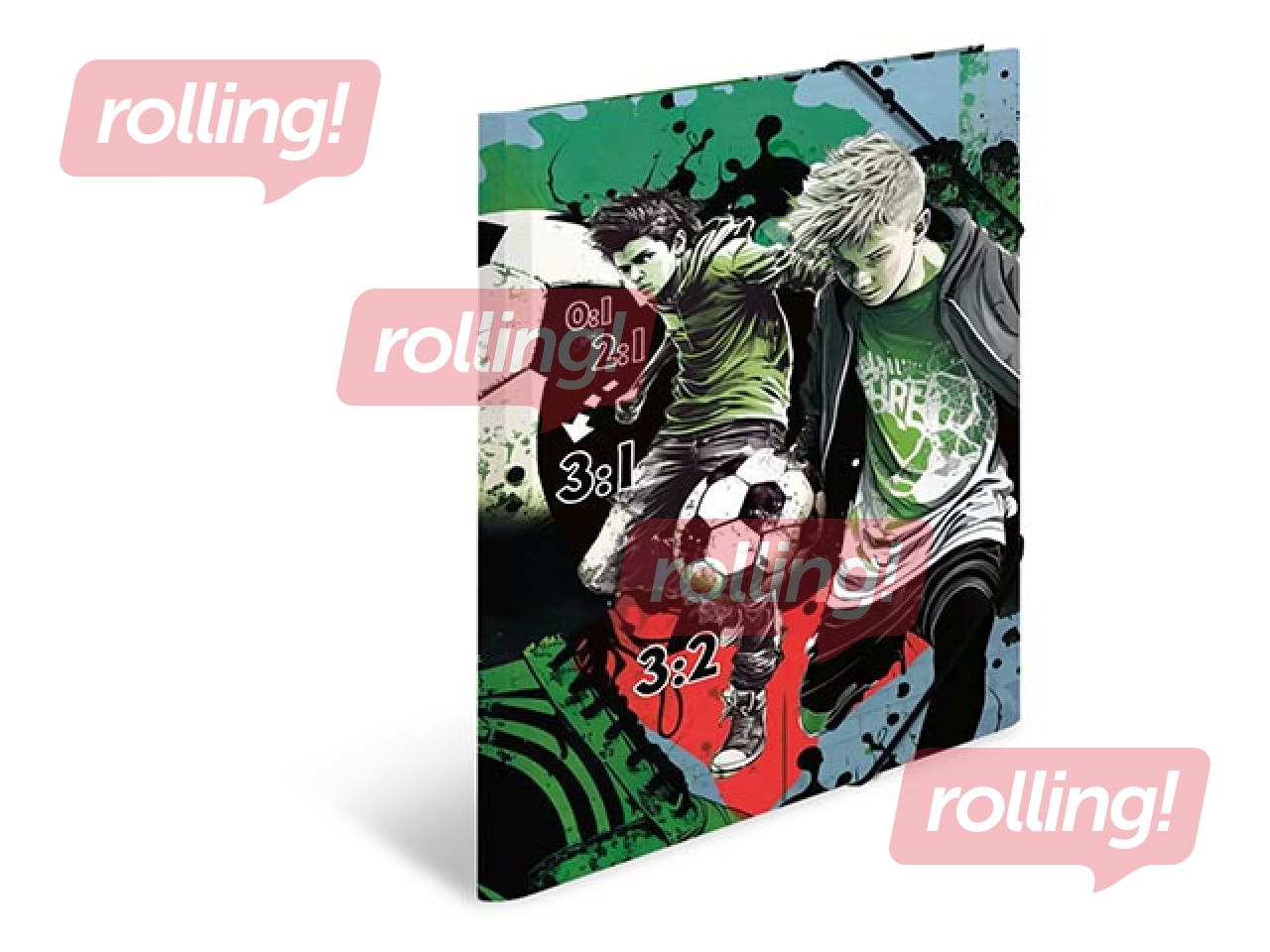 SALE Kummiga kaust Herma, A3, Street Soccer, kartong