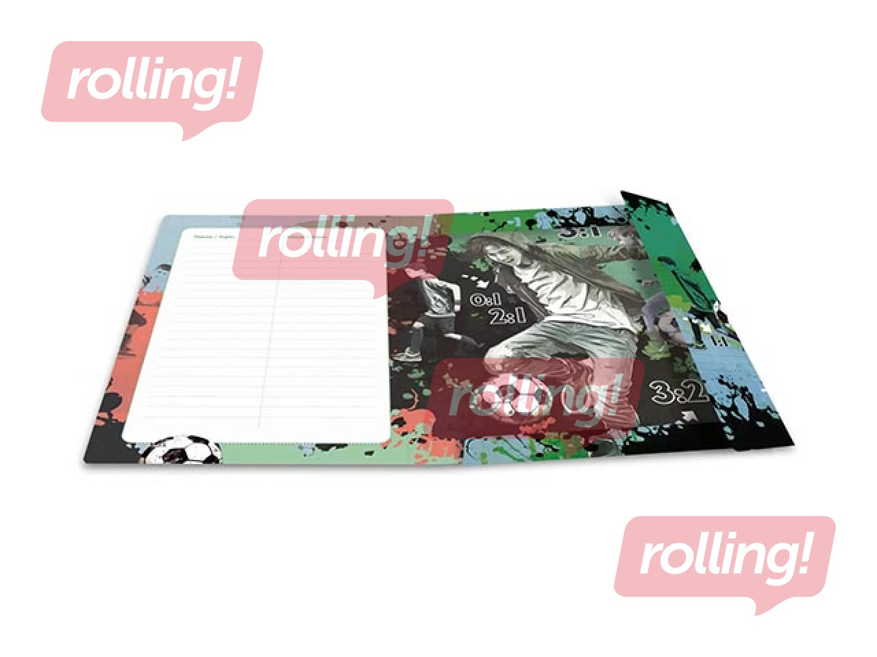 SALE Kummiga kaust Herma, A3, Street Soccer, kartong