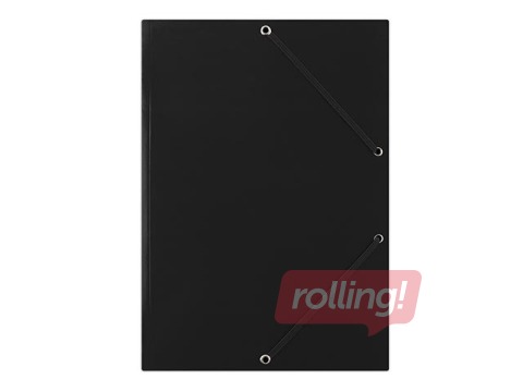 Folder with 3-flaps Donau, A4, cardboard, black